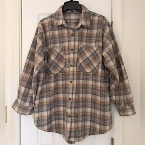 NWOT Dizzy Lizzy flannel shacket Size XL